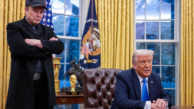 Elon Musk and President Donald Trump 