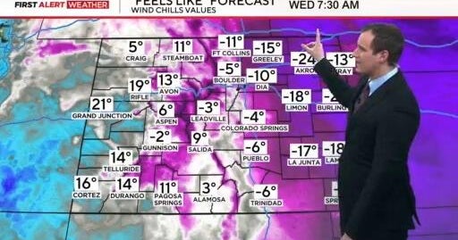 Arctic blast has arrived in Denver, evening snow expected - CBS Colorado