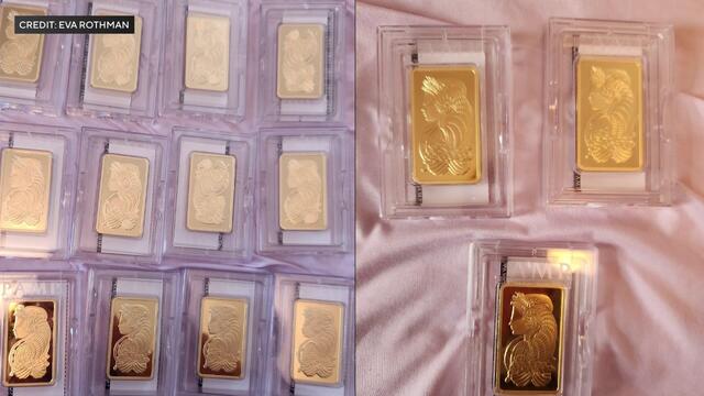 Fifteen gold bars 