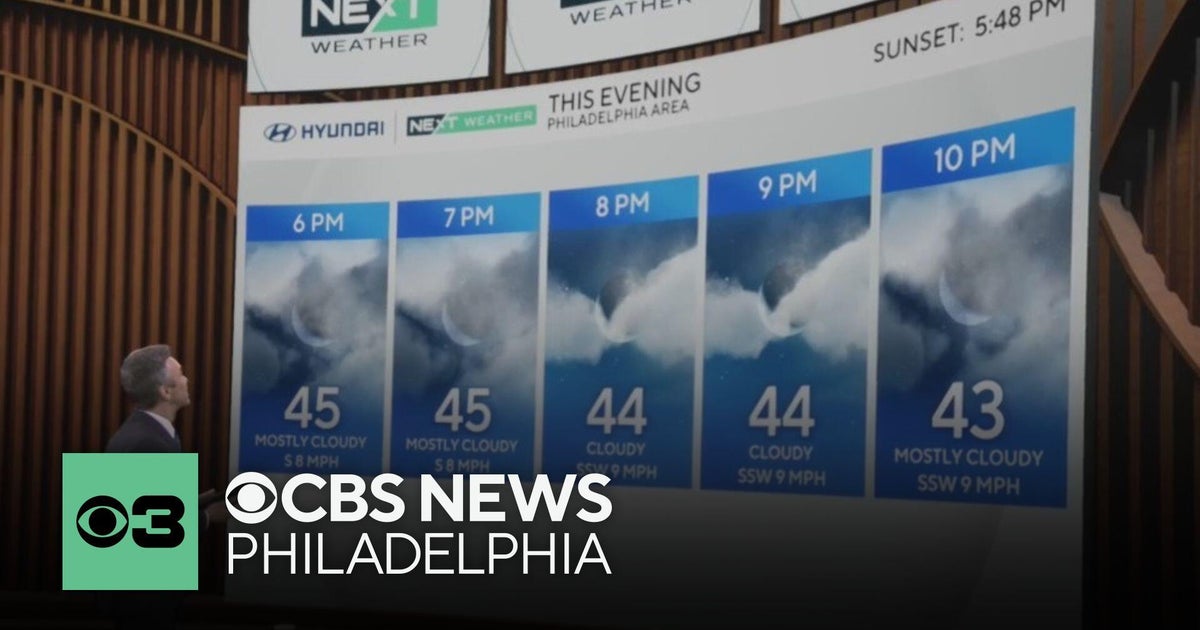 Cloudy Monday night in Philadelphia region, tracking rain - CBS ...