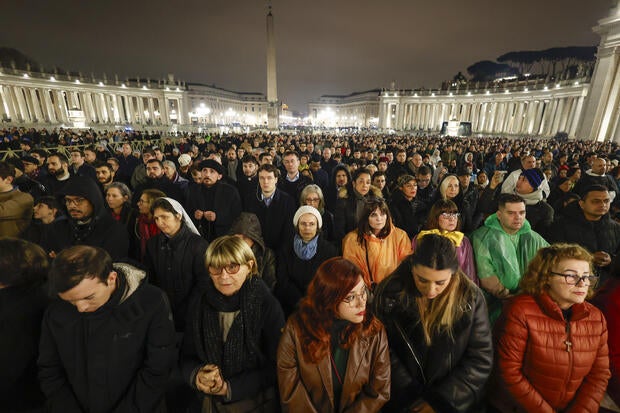 Rosary prayer for Pope Francis at the Vatican