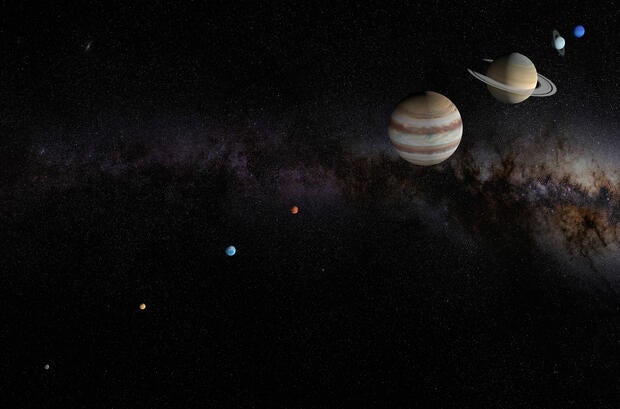 Solar System planets, illustration 