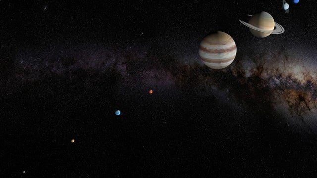 Solar System planets, illustration 