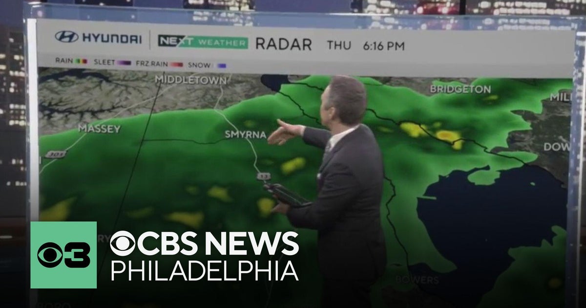 Rain clears Thursday night in Philadelphia region - CBS Philadelphia