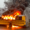 School bus driver evacuates 15 students after blaze breaks out