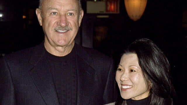 Gene Hackman and his wife Betsy Arakawa are seen at Elaine's in New York City promoting his book "Wake of the Perido Star," Nov. 3, 1999. 