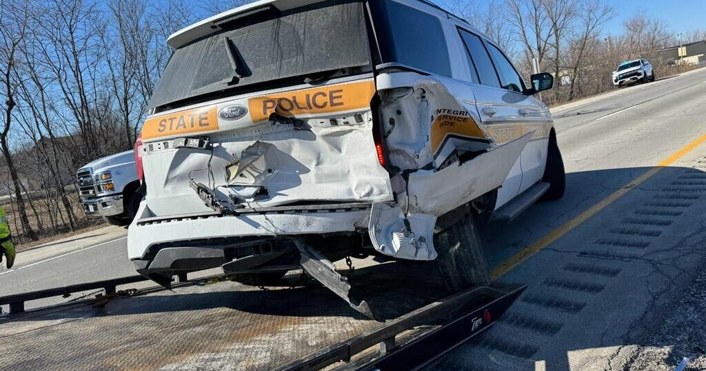 Illinois State Police trooper injured after squad car hit by SUV on I ...