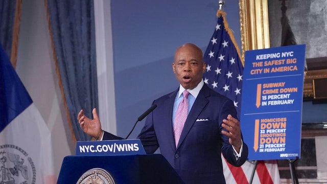 Mayor Adams holds press briefing after former Governor Cuomo joins in mayoral race in NYC 