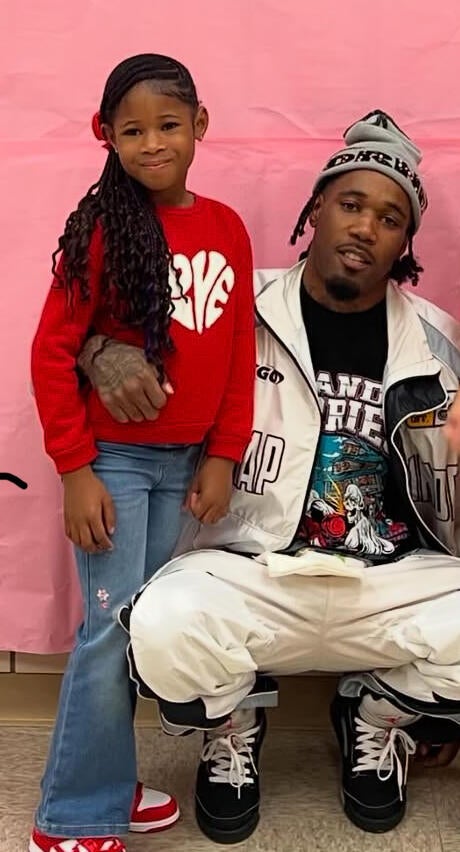 Fort Worth rapper Lil Ronnie and daughter 