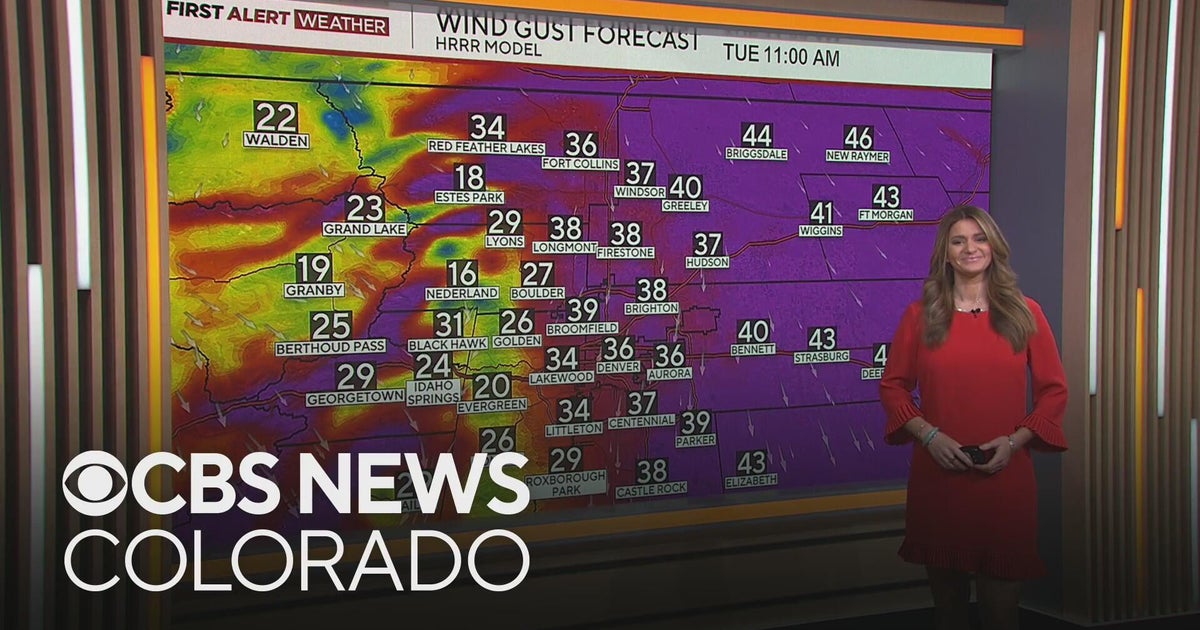 Strong gusty winds East of Denver for Tuesday with lingering mountain ...