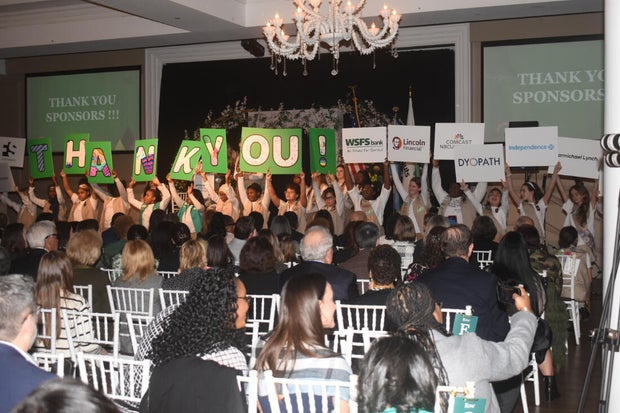 People pose for a photo at the 2025 Take the Lead Greater Philadelphia annual gala 
