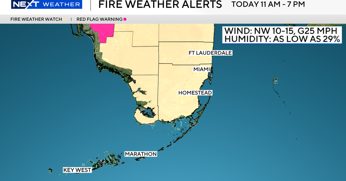 Fire weather watch underway as breezy conditions bring drier air to South Florida Fire weather watch underway as breezy conditions bring drier air to South Florida