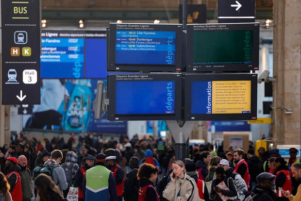 Traffic at Paris' Gare du Nord train station halted as unexploded World War II bomb found near tracks