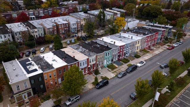 Row houses in Northern Baltimore 