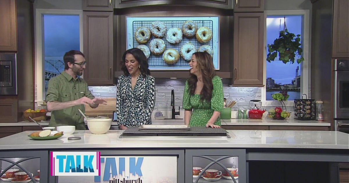 Making the two-ingredient bagel recipe that