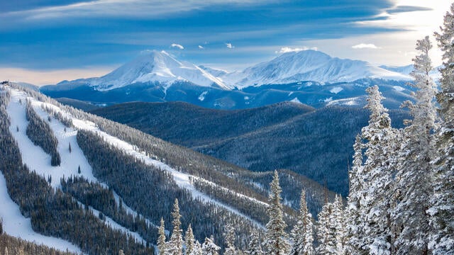 Scenic view of snowcapped mountains against sky,Keystone,Colorado,United States,USA 