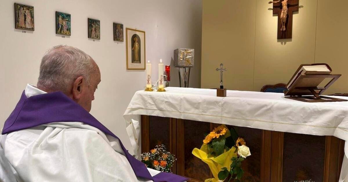 Vatican releases first photo of Pope Francis during monthlong hospital stay