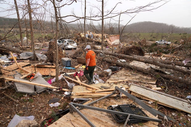 Tornado damage in Missouri