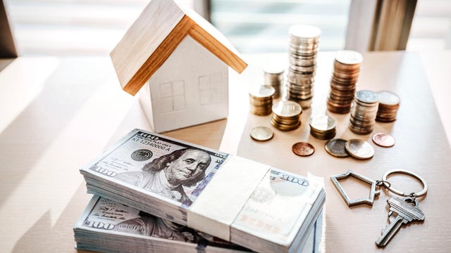 Home concept, Home savings, Selling home, Money and house, Business and finance concept 