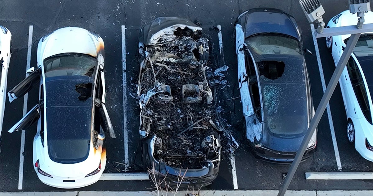 Teslas in Las Vegas set on fire and shot with guns in "targeted attack," police say