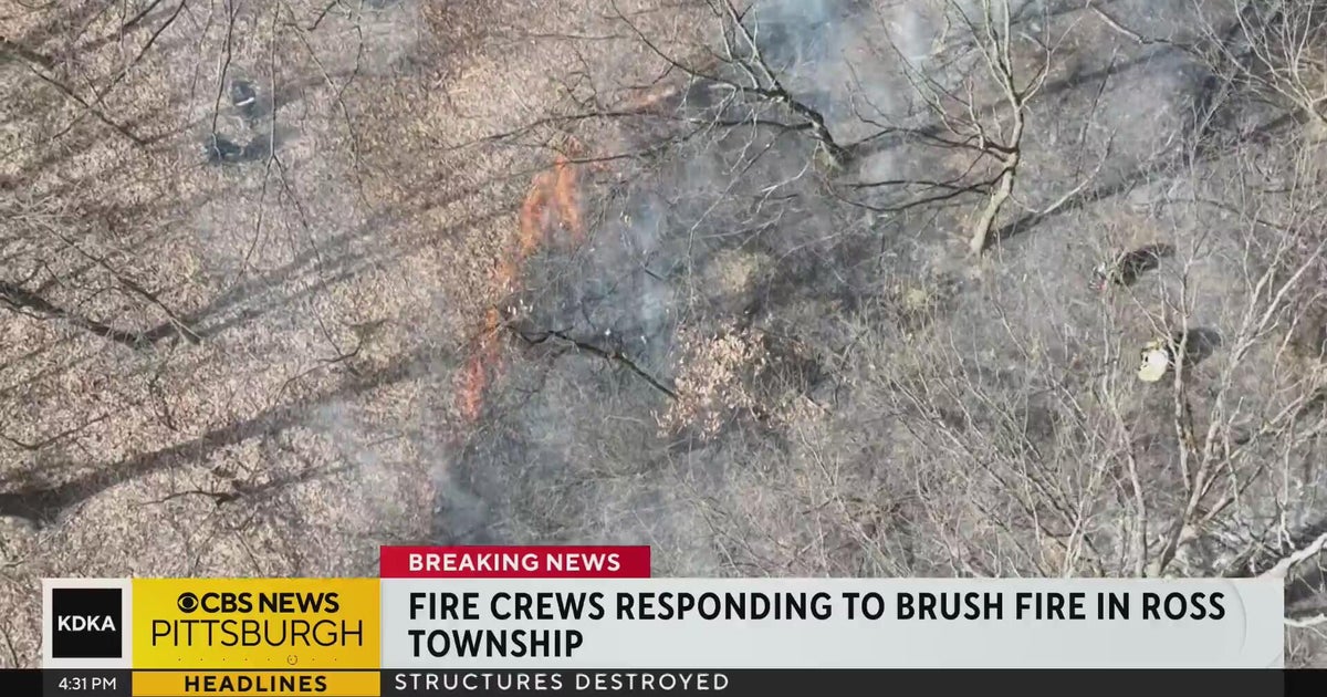Crews battle brush fire in North Hills - CBS Pittsburgh