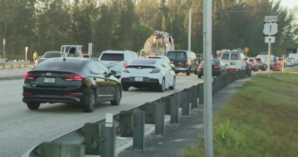 Drivers traveling to and from Keys face long delays due to brush fire firefighting efforts