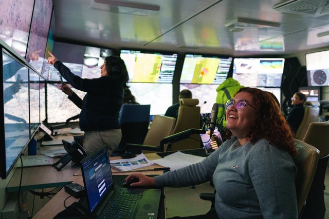 Excitement in the ROV Control Room 