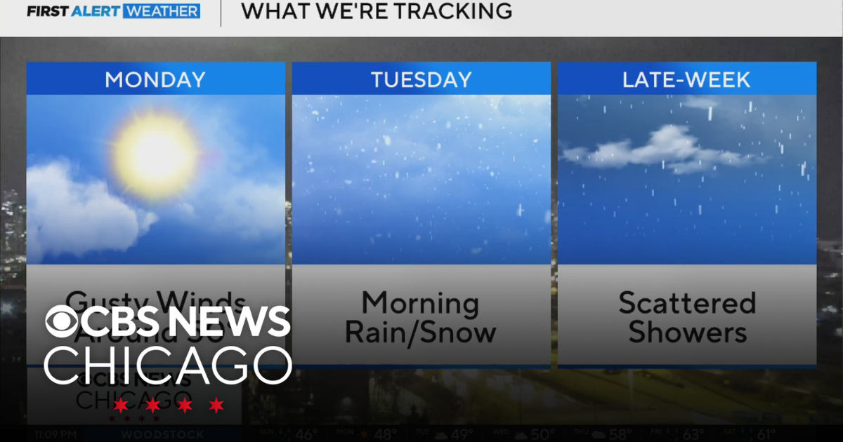 Gusty winds persist on Monday in Chicago - CBS Chicago