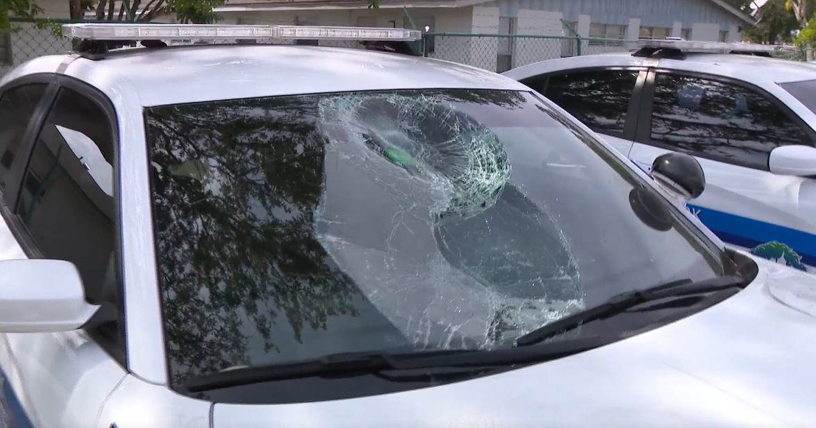 3 sought for damaging Pembroke Park police cruiser, authorities say 3 sought for damaging Pembroke Park police cruiser, authorities say