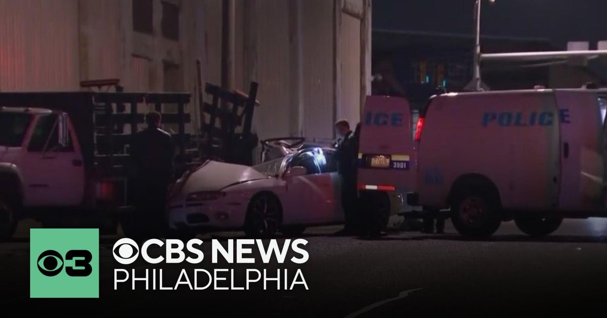 Woman killed after driver hits truck in Philadelphia crash - CBS ...