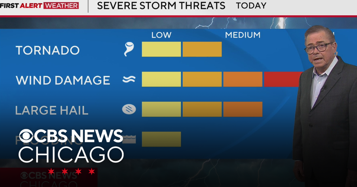 Potential severe storms to arrive in Chicago area - CBS Chicago