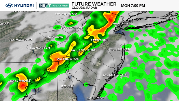 7 p.m. radar for Monday, March 31