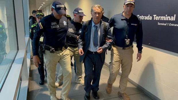 Carlos Lehder, former drug trafficker and one of the founding leaders of the Medellin Cartel, arrested by Colombian authorities 