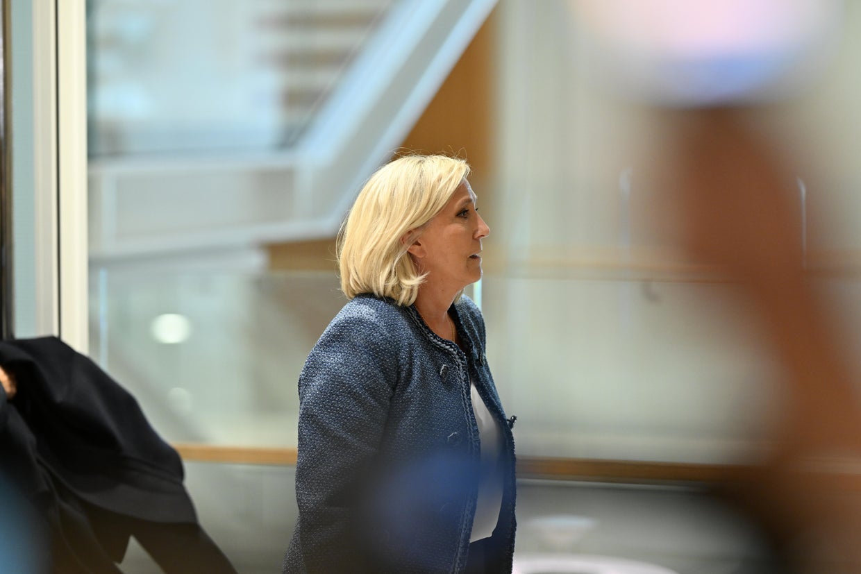 France 1 National Rally leader, Marine Le Pen leaves the Paris Court