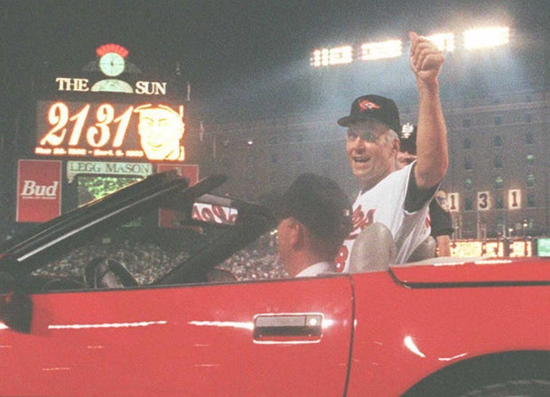 Cal Ripken Jr. of the Baltimore Orioles sets Consecutive Games record 1995 