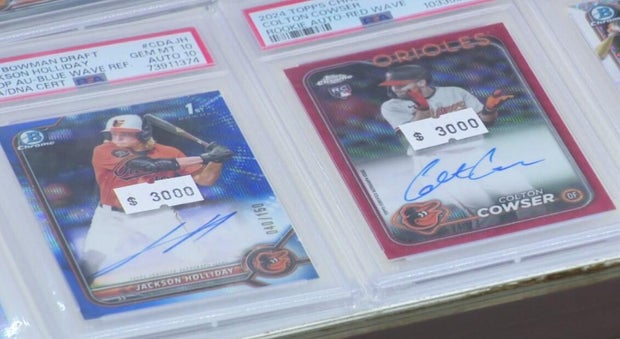 Baseball cards in Harford County, Maryland.