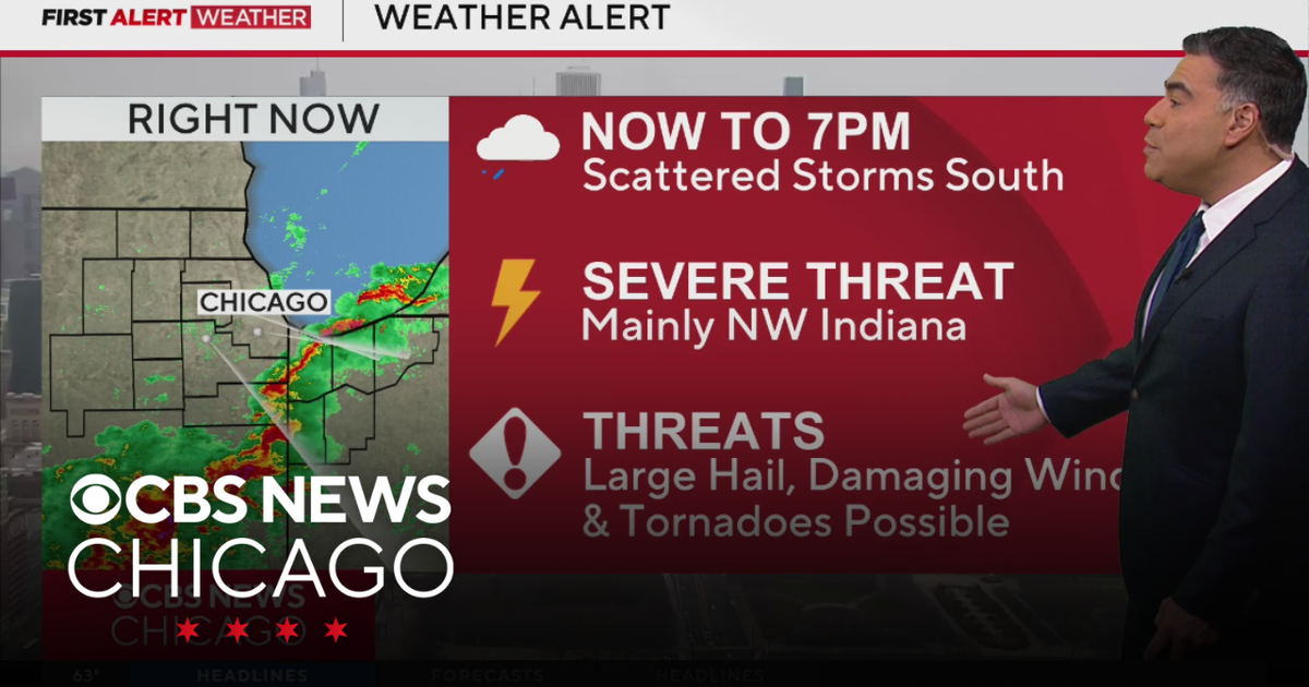 Scattered storms south of Chicago through 7 p.m. Wednesday - CBS Chicago