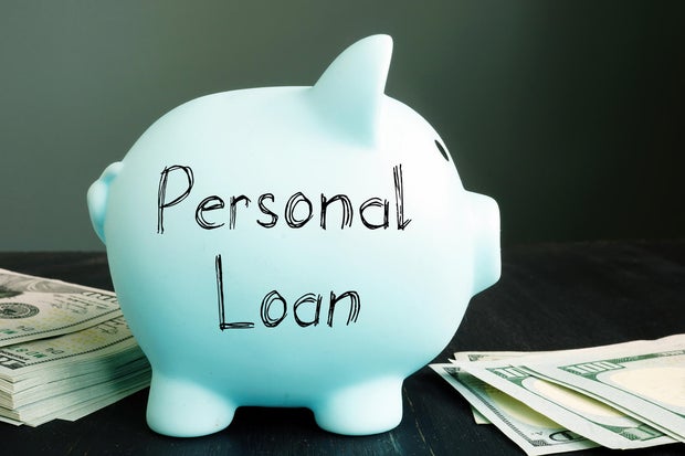 Personal Loan is shown on the conceptual business photo 