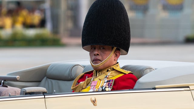 Thai King Maha Vajiralongkorn reviews the guard of honor 