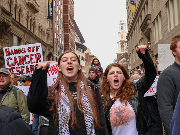 Anti-Trump “Hands Off” protest in Boston 