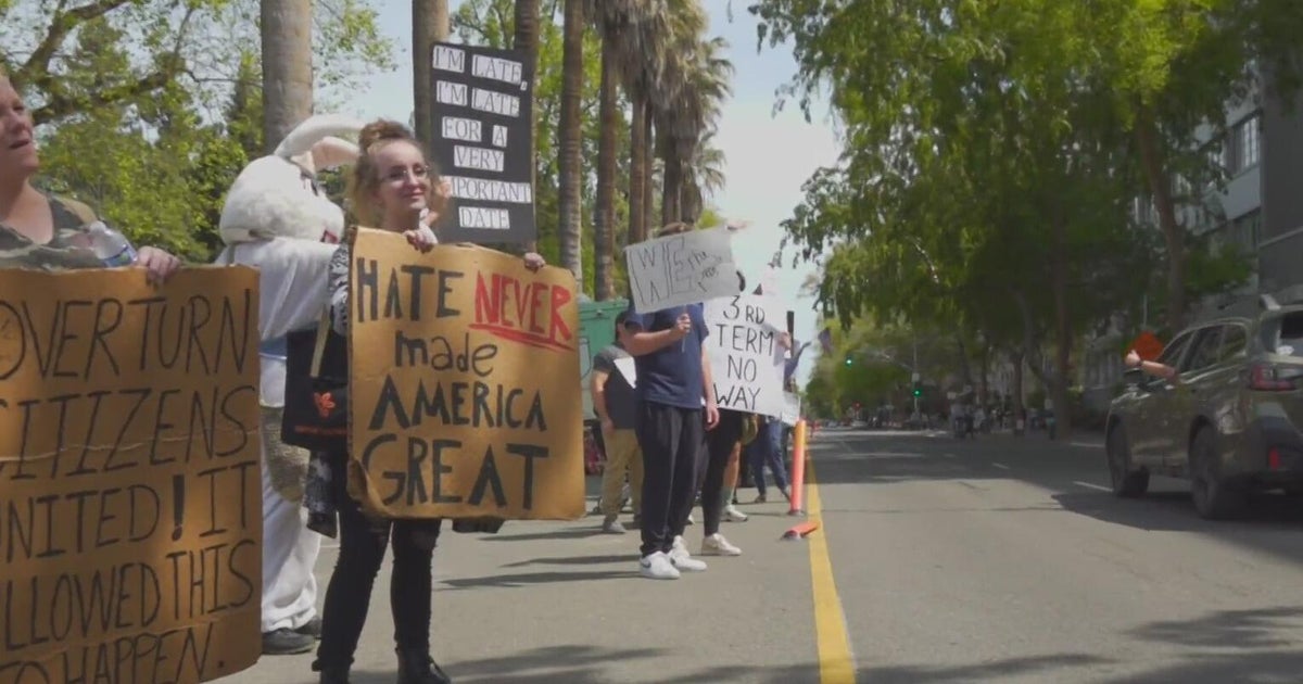 Thousands rally in Hands Off! protest in Sacramento while other push for recall of Gov. Newsom