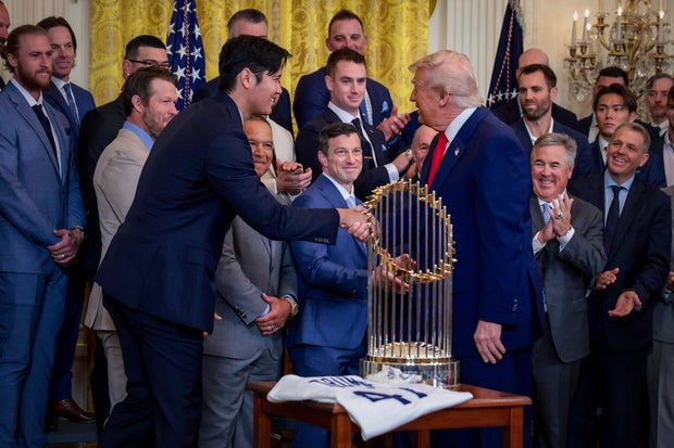 World Series Champs Los Angeles Dodgers Visit The White House 