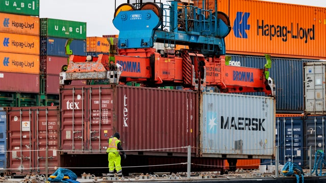 The Port Of Philadelphia As Trump's Widening Tariff War Sparks Quick Retaliation On US