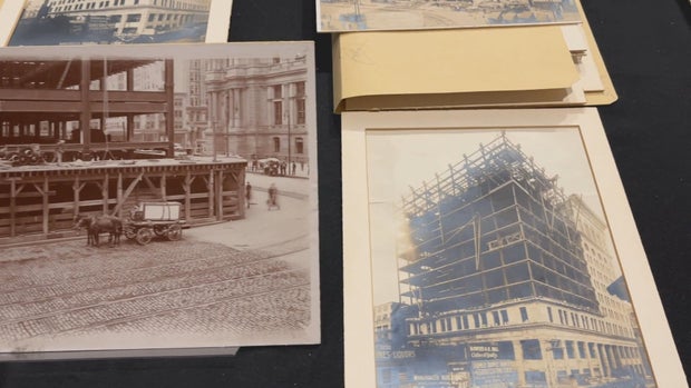 Historical photos of construction of the Wanamaker building 
