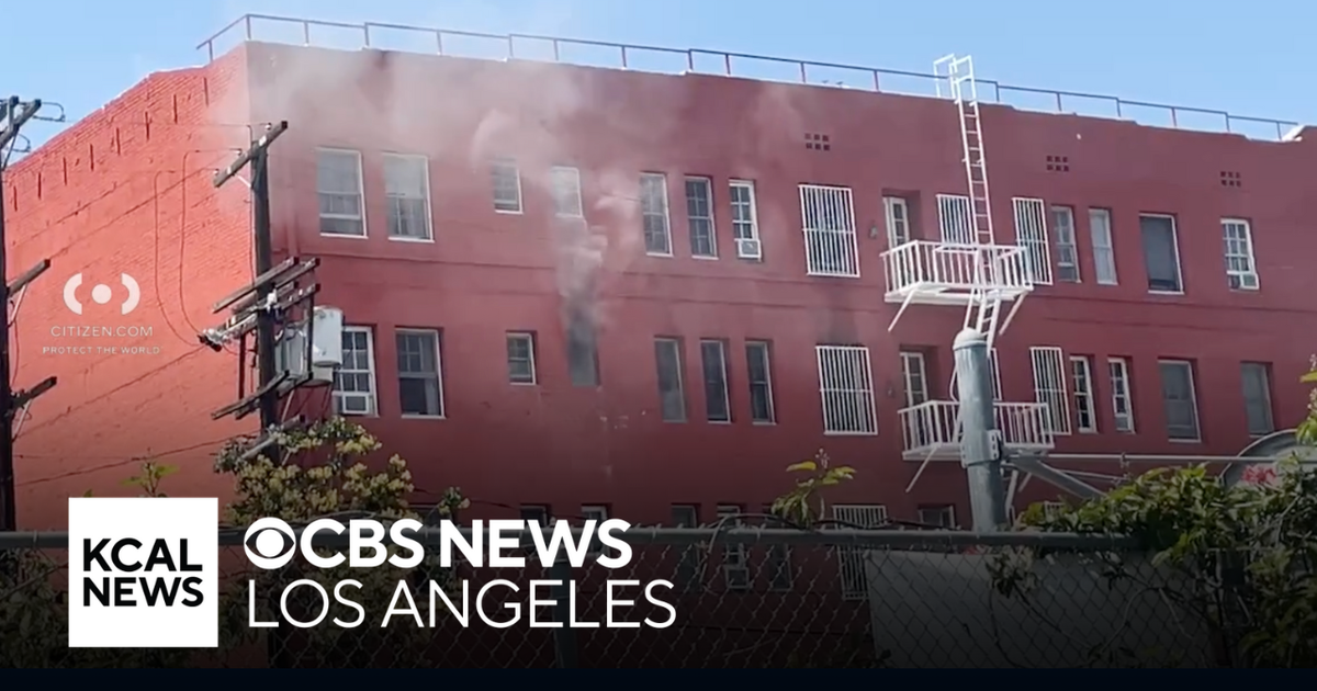 Woman injured in Koreatown apartment fire - CBS Los Angeles