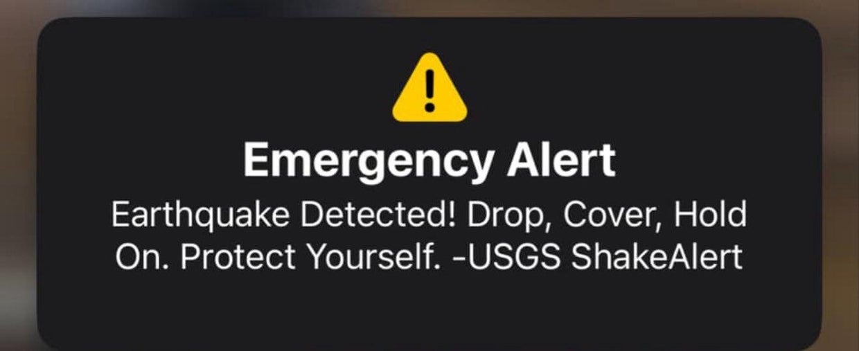 Michigan residents receive alert about California earthquake 