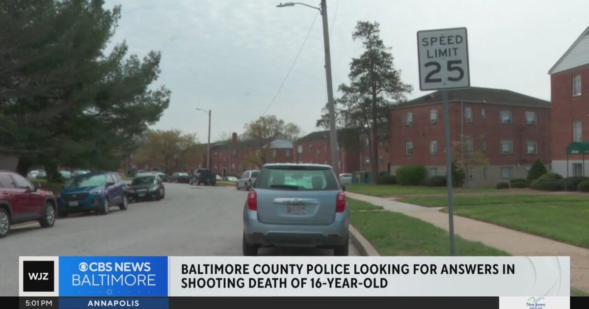 Baltimore County police seek answers in shooting death of teen - CBS ...