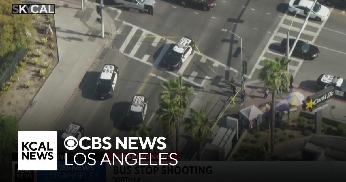 3 wounded after shooting at South LA bus stop - CBS Los Angeles