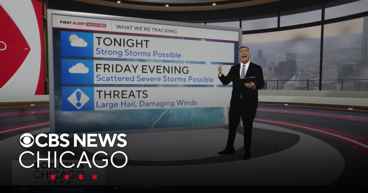 Scattered severe storms possible Friday night in Chicago - CBS Chicago