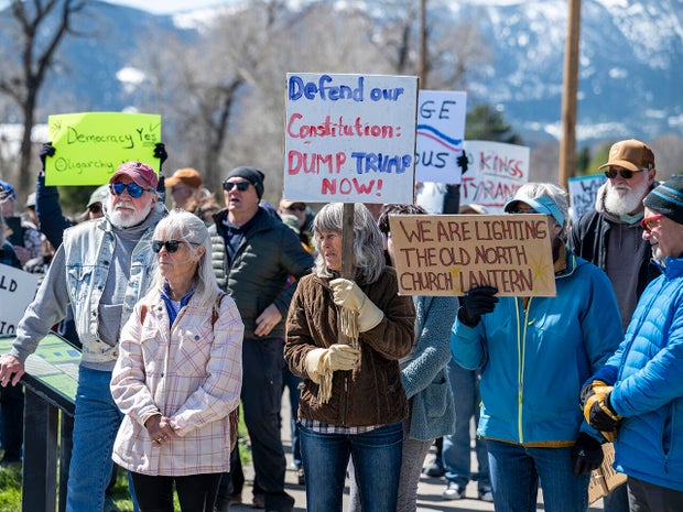 Protesters Gather In Cities Nationwide To Denounce The Trump Administration